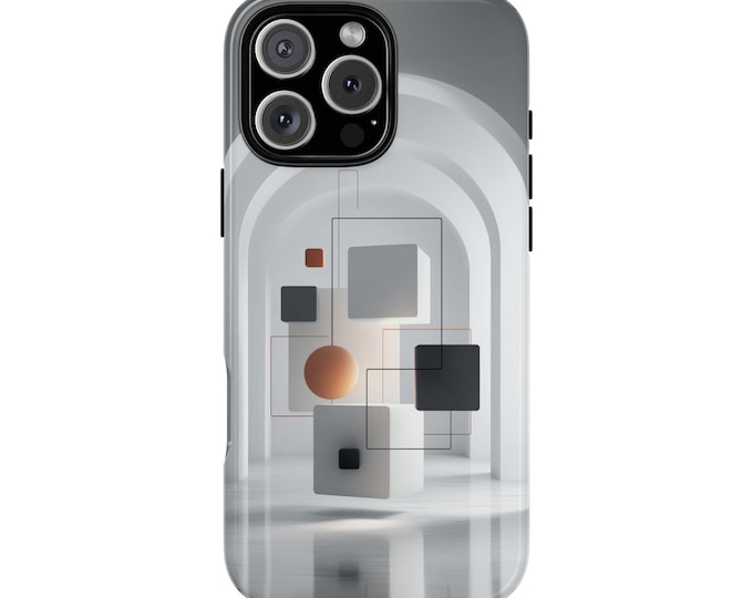 Minimalist Geometric Shape Pattern Phone Case: iPhone, Galaxy, Pixel - Lifetime Warranty