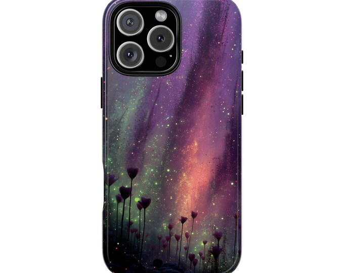 Purple Tulip Flowers Nebula Star Radiant Sky Phone Case for iPhone | Samsung Galaxy | Google Pixel