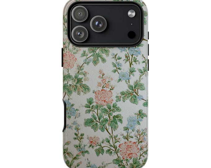 Pastel Garden Floral Vines Bloom Phone Case: iPhone, Galaxy, Pixel - Lifetime Warranty