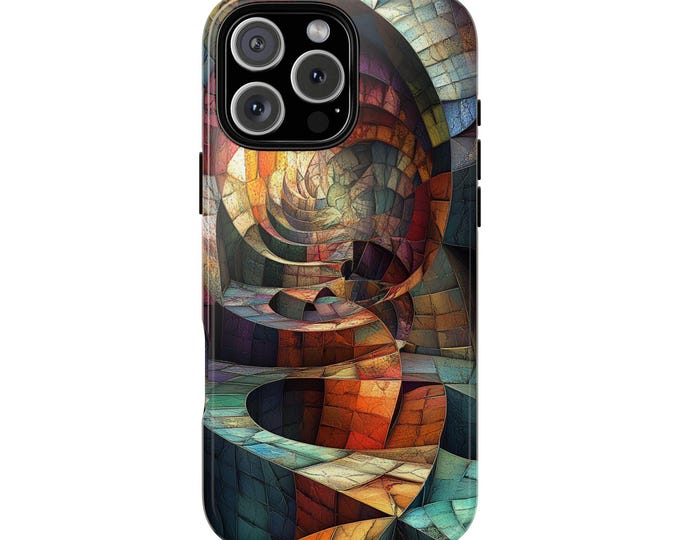 Geometric Fractal Path Space Voyage Phone Case: iPhone, Galaxy, Pixel - Lifetime Warranty