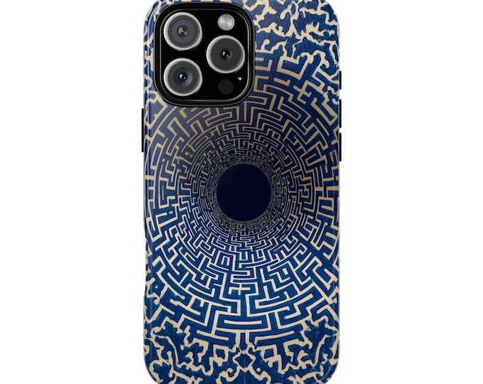 Optical Illusion Azulejo Geometric Maze Phone Case: iPhone, Galaxy, Pixel - Lifetime Warranty