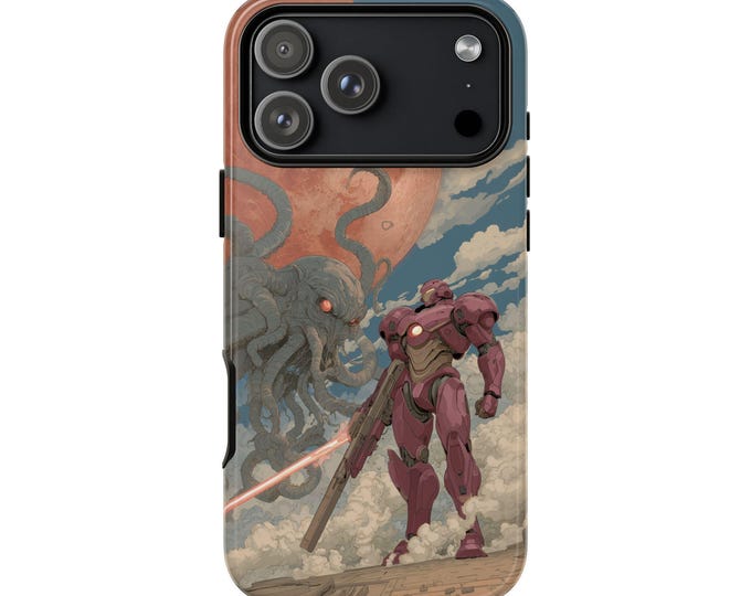 Mech Sentinel Octopus Monster Phone Case: iPhone, Galaxy, Pixel - Lifetime Warranty