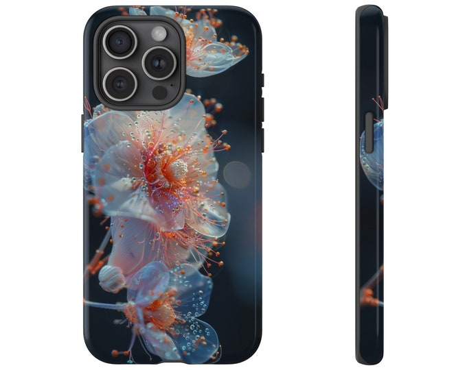 Hibiscus Flower Dewdrops Floral Phone Case: iPhone, Galaxy, Pixel - Lifetime Warranty
