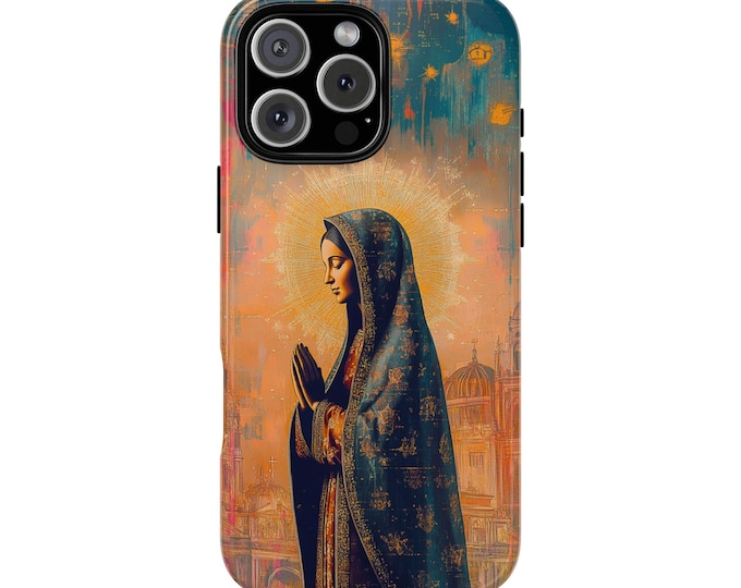 Virgin Mary Digital Portrait Phone Case: iPhone, Galaxy, Pixel - Lifetime Warranty