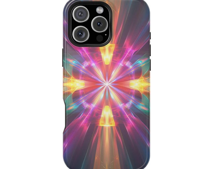 Abstract Light Prism Phone Case: Impact Resistant Cover