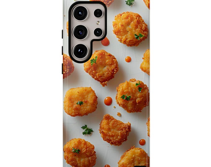 Chicken Nuggets Pattern Cover Phone Case: iPhone, Galaxy, Pixel - Lifetime Warranty