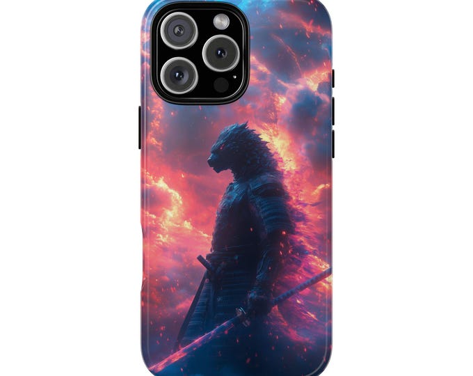 Samurai Kaiju Warrior Cosmic Nebula Clouds Phone Case: iPhone, Galaxy, Pixel - Lifetime Warranty