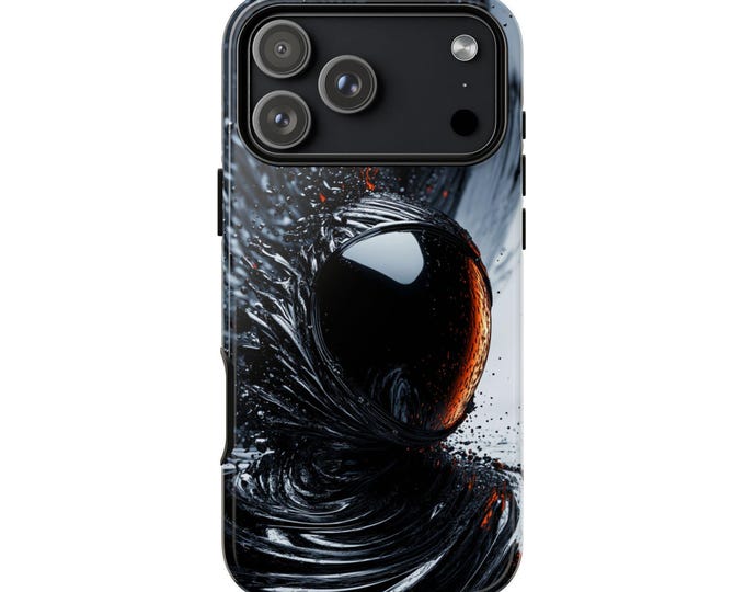 Multiverse Wanderer Black Liquid Wave Phone Case: iPhone, Galaxy, Pixel - Lifetime Warranty