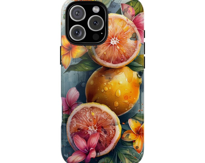 Lemon Pink Floral Watercolor Phone Case for iPhone | Samsung Galaxy | Google Pixel