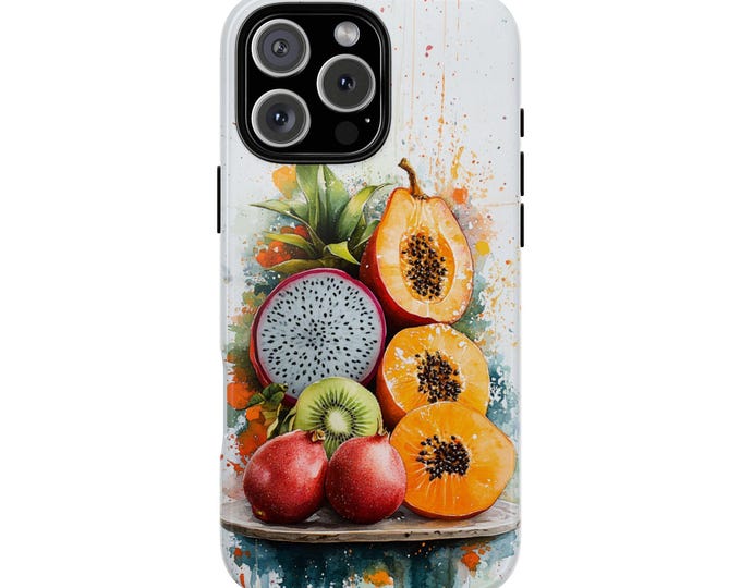 Papaya Kiwi Pitaya Dragon Fruit Abstract Art Phone Case for iPhone | Samsung Galaxy | Google Pixel
