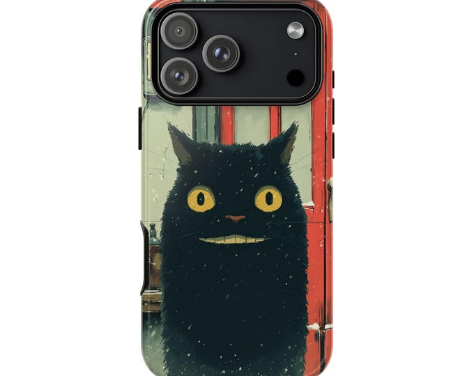 Black Cat Anime Winter Phone Case: iPhone, Galaxy, Pixel - Lifetime Warranty