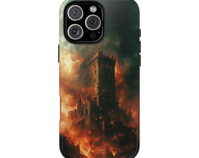 Brutal Castle Siege Fire Battle Phone Case: iPhone, Galaxy, Pixel - Lifetime Warranty