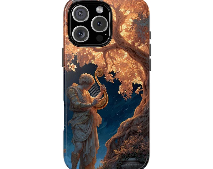 Apollo Playing Lyre Mythological Tree Phone Case: iPhone, Galaxy, Pixel - Lifetime Warranty
