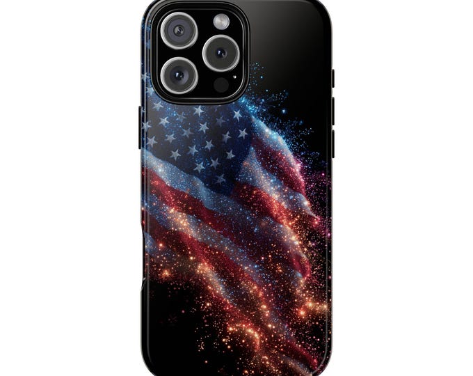 Sparkling American USA Flag Phone Case: iPhone, Galaxy, Pixel - Lifetime Warranty