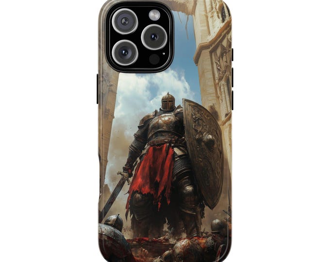 Knight Armor Battlefield Carnage Warrior Triumph Phone Case: iPhone, Galaxy, Pixel - Lifetime Warranty