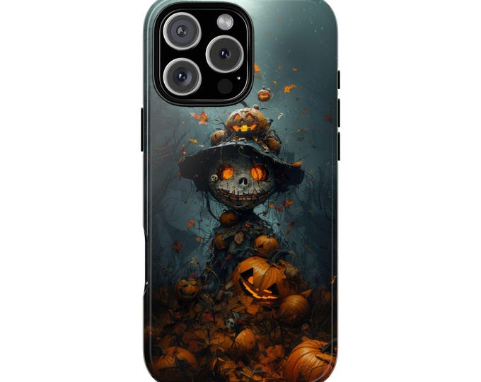 Scarecrow Halloween Pumpkins Phone Case: iPhone, Galaxy, Pixel - Lifetime Warranty