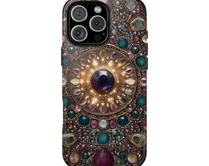 Radiant Gemstones Ornate Jewels Design Phone Case: iPhone, Galaxy, Pixel - Lifetime Warranty