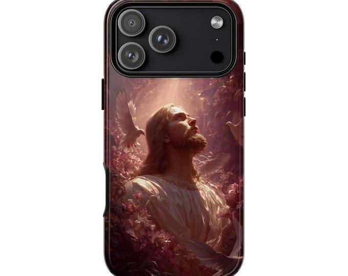 Jesus Christ Holy Aura Doves Phone Case for iPhone | Samsung Galaxy | Google Pixel