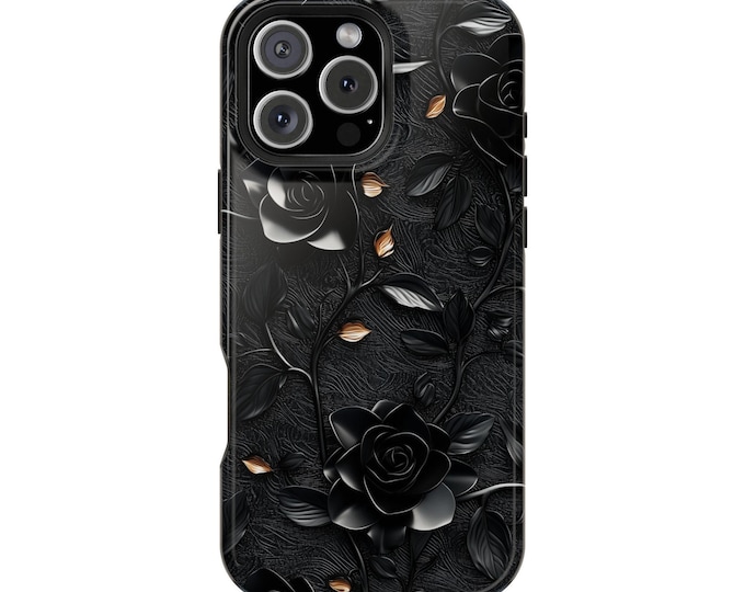 Black Rose Flower Vines Phone Case for iPhone | Samsung Galaxy | Google Pixel
