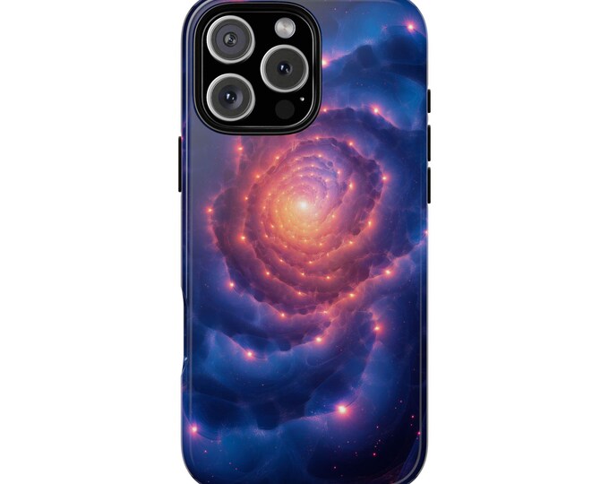 Neon Fractal Deep Space Void Wormhole Abstract Phone Case: iPhone, Galaxy, Pixel - Lifetime Warranty