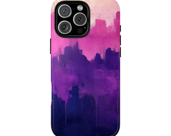 Twilight Purple Pink Brush Gradient Painting Artwork Phone Case: iPhone, Galaxy, Pixel - Lifetime Warranty