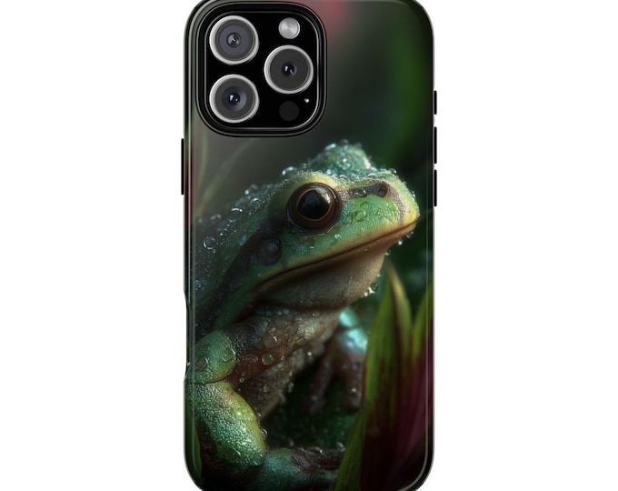 Rainforest Frog Rain Drops Phone Case: iPhone, Galaxy, Pixel - Lifetime Warranty