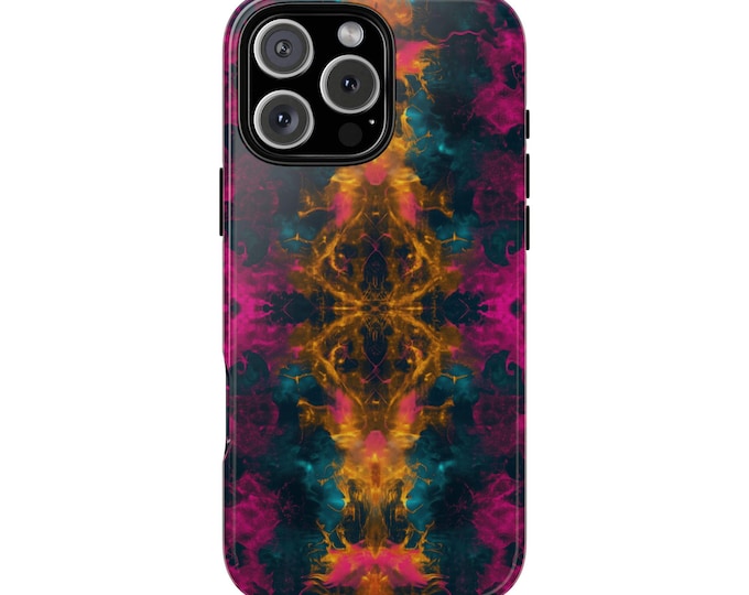 Rorschach Wave Pattern Pink Orange Atmosphere Phone Case: iPhone, Galaxy, Pixel - Lifetime Warranty