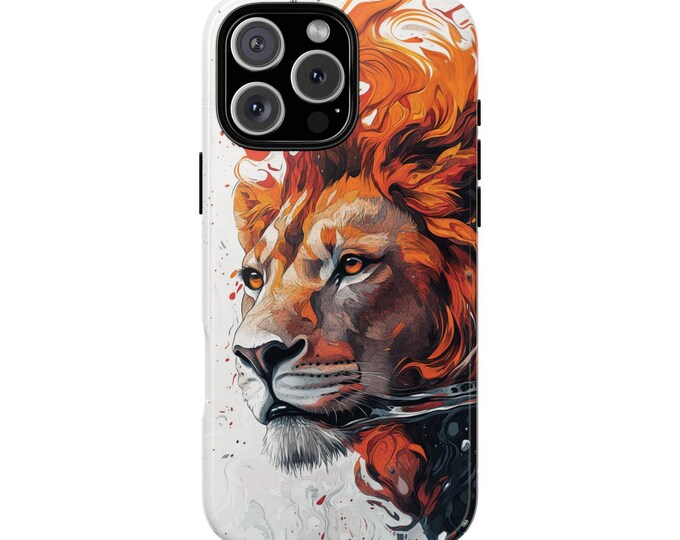 Lion Vibrant Watercolor Phone Case: iPhone, Galaxy, Pixel - Lifetime Warranty