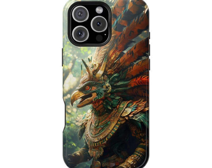 Quetzalcoatl Eagle Aztec God Phone Case: iPhone, Galaxy, Pixel - Lifetime Warranty