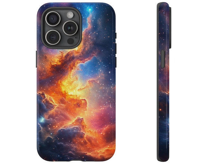 Galaxy Nebula Phone Case | iPhone, Samsung Galaxy, Pixel | Beginning Universe Cosmos Creation Outer Space Cloud Dust Design Tough Cover