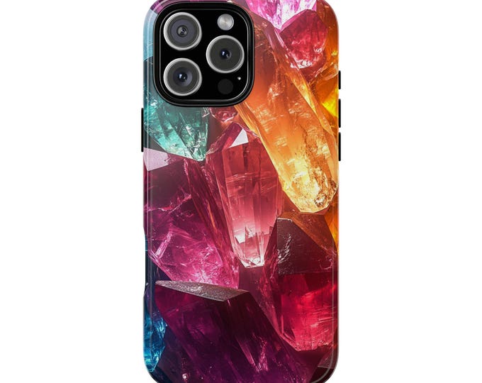 Crystal Shards Rock Crystalline Neon Phone Case: iPhone, Galaxy, Pixel - Lifetime Warranty