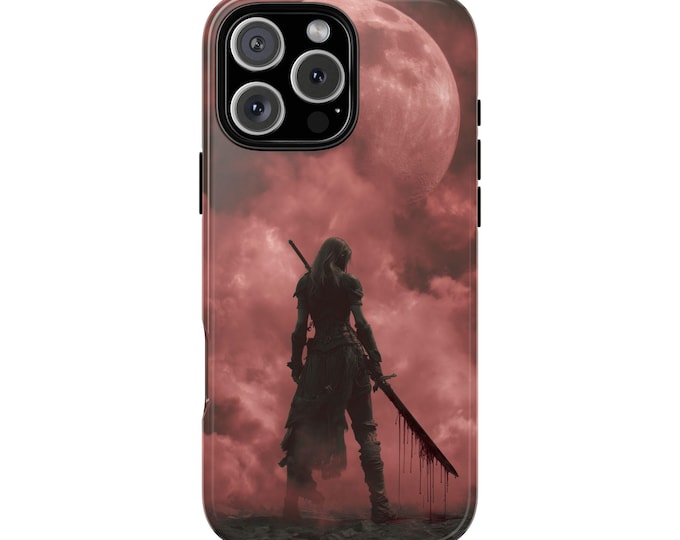 Wasteland Warrior Girl Bloody Sword Phone Case: iPhone, Galaxy, Pixel - Lifetime Warranty
