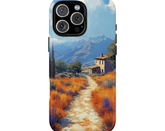 Van Gogh Style California Hill House Phone Case: iPhone, Galaxy, Pixel - Lifetime Warranty