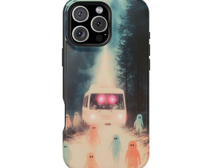 Haunted Forest Spirits Camp in Pencil Art Phone Case: iPhone, Galaxy, Pixel - Lifetime Warranty