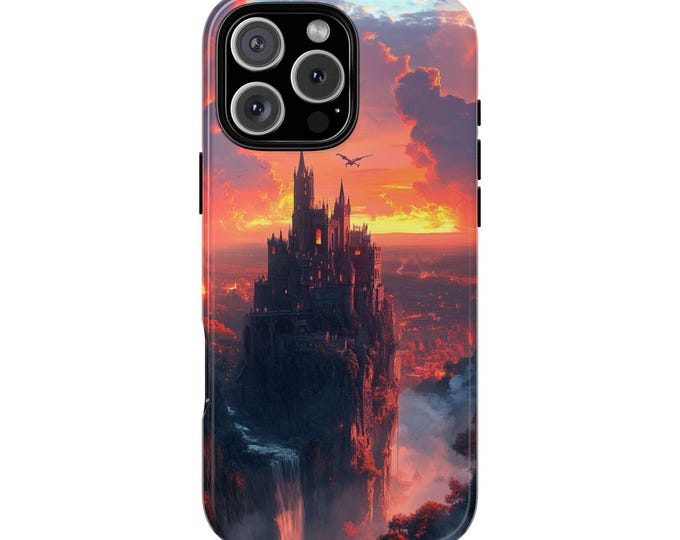 Towering Medieval Castle Cliff Kingdom Phone Case: iPhone, Galaxy, Pixel - Lifetime Warranty