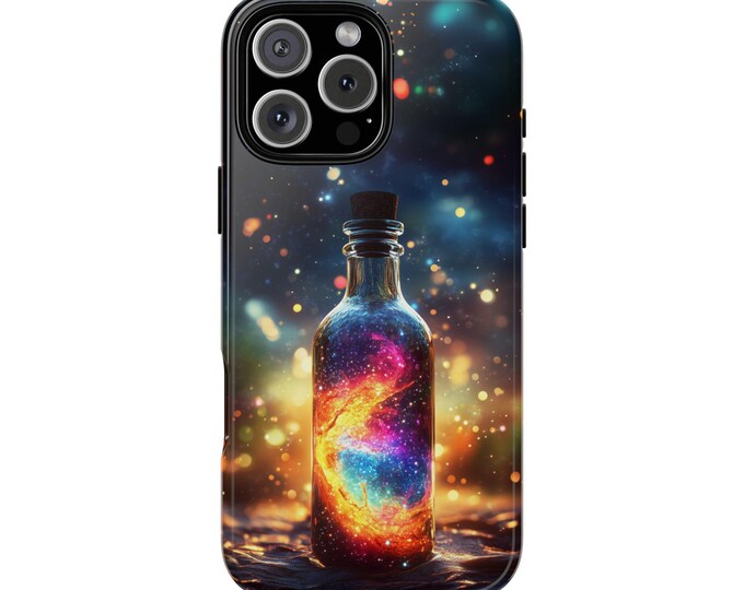 Cosmos Nebula Glass Bottle Universe Phone Case: iPhone, Galaxy, Pixel - Lifetime Warranty