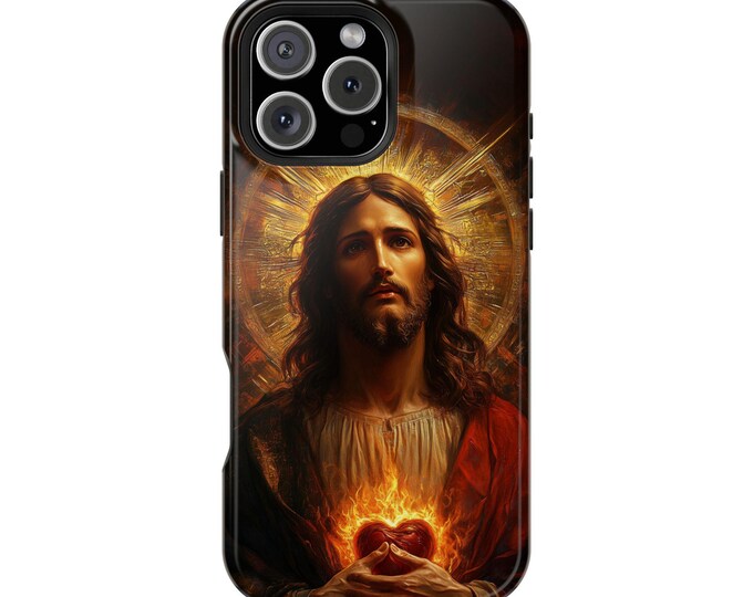 Jesus Christ Sacred Heart Radiant Glow Phone Case: iPhone, Galaxy, Pixel - Lifetime Warranty