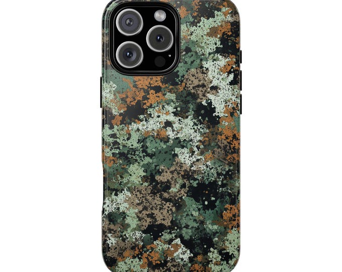 Flecktarn Camo Speckled Green Brown Camouflage Phone Case: iPhone, Galaxy, Pixel - Lifetime Warranty