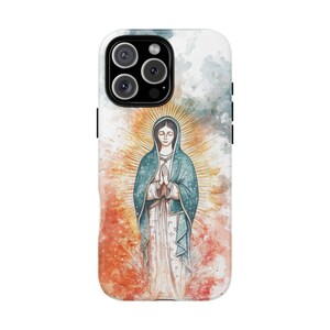 Virgin Mary Our Lady Guadalupe Watercolor - Phone Case for iPhone 16 16e 15 14 13 Pro Max | Galaxy S25 S24 S23 | Pixel 9 9a | Wireless Cover