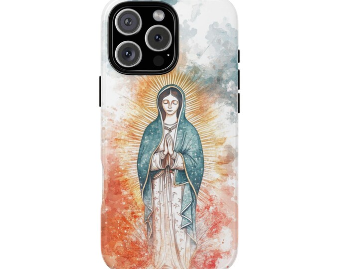 Virgin Mary Our Lady Guadalupe Watercolor Phone Case: iPhone, Galaxy, Pixel - Lifetime Warranty