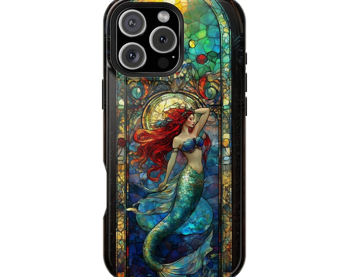 Mermaid Stained Glass Phone Case: iPhone, Galaxy, Pixel - Lifetime Warranty