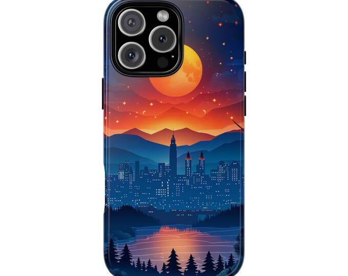 Sunset Night City View Phone Case: iPhone, Galaxy, Pixel - Lifetime Warranty