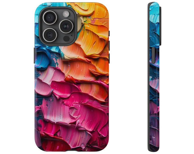 Pastel Paint Abstract Colorful Pattern Phone Case: iPhone, Galaxy, Pixel - Lifetime Warranty
