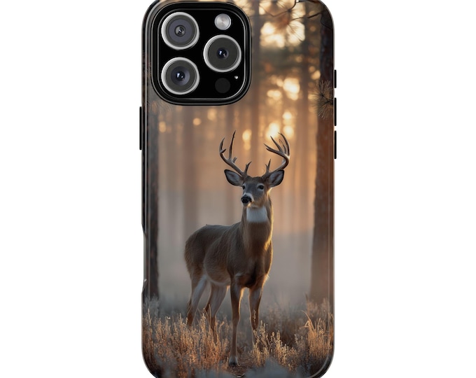 Majestic White Tailed Deer Misty Forest Phone Case: iPhone, Galaxy, Pixel - Lifetime Warranty