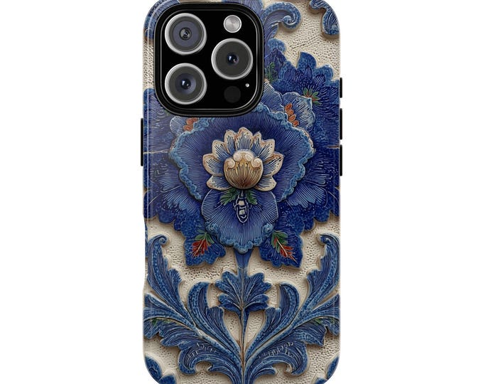 Art Nouveau Azulejo Blue Vines Phone Case for iPhone | Samsung Galaxy | Google Pixel