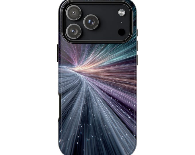 Warp Speed Turquoise Purple Waves Phone Case: iPhone, Galaxy, Pixel - Lifetime Warranty