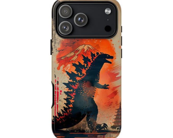 Kaiju Monster Abstract Gradient Orange Phone Case: iPhone, Samsung Galaxy, Pixel - Lifetime Warranty