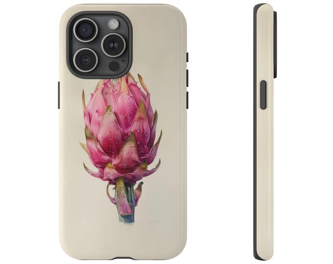 Dragon Fruit Pitaya Water Painting Phone Case: iPhone, Galaxy, Pixel - Lifetime Warranty