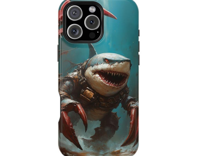 Ocean Shark Crab Hybrid Sea Monster Phone Case: iPhone, Galaxy, Pixel - Lifetime Warranty