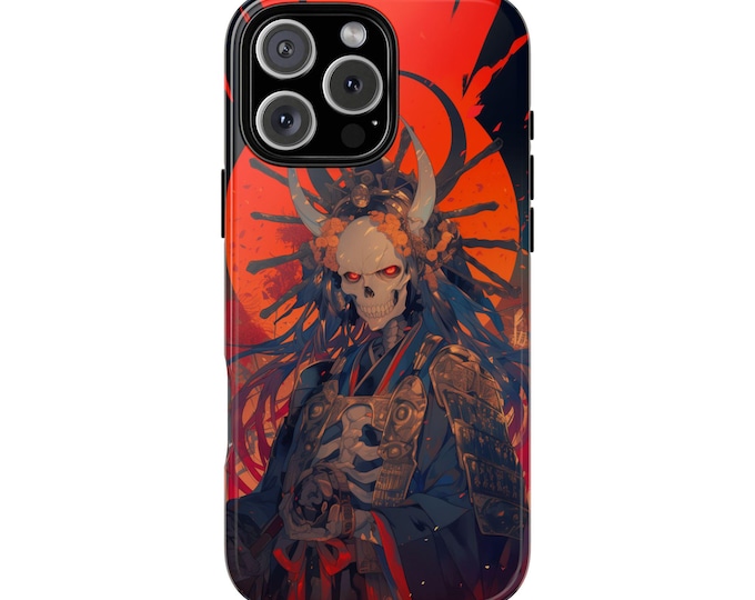 Ronin Samurai Red Skull Warrior Geisha Phone Case: iPhone, Galaxy, Pixel - Lifetime Warranty